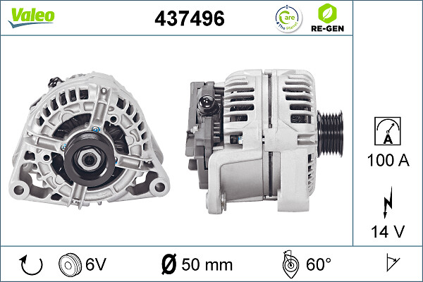 Valeo Alternator/Dynamo 437496