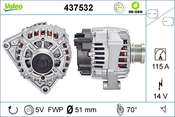 Valeo Alternator/Dynamo 437532