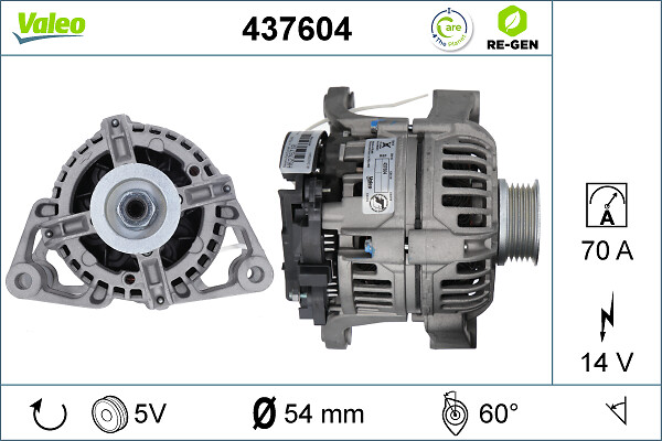 Valeo Alternator/Dynamo 437604