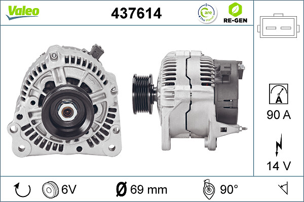 Valeo Alternator/Dynamo 437614
