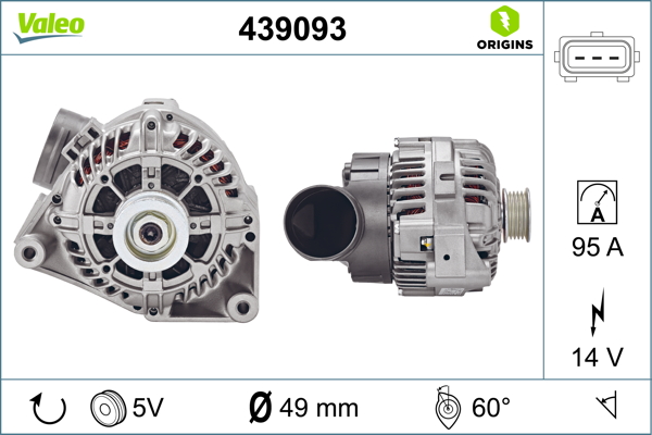 Valeo Alternator/Dynamo 439093