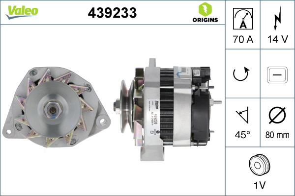 Alternator/Dynamo Valeo 439233