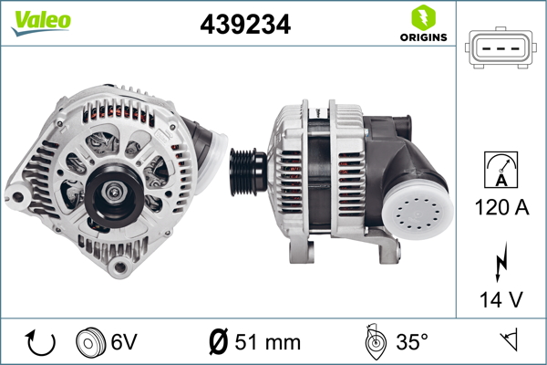 Alternator/Dynamo Valeo 439234