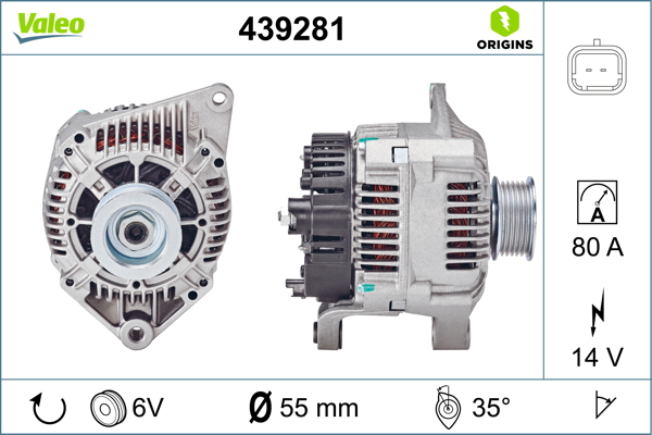 Alternator/Dynamo Valeo 439281
