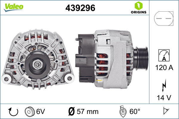 Alternator/Dynamo Valeo 439296