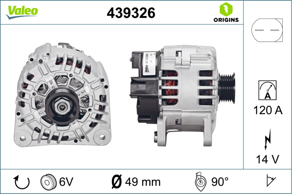 Valeo Alternator/Dynamo 439326