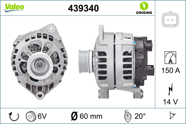 Valeo Alternator/Dynamo 439340