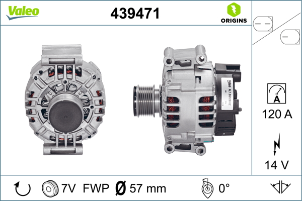 Alternator/Dynamo Valeo 439471