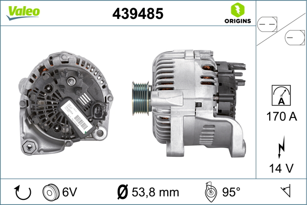 Valeo Alternator/Dynamo 439485