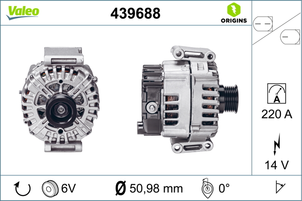 Alternator/Dynamo Valeo 439688