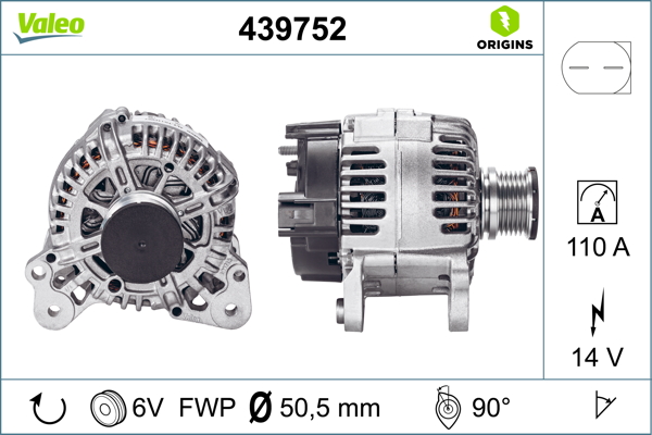 Valeo Alternator/Dynamo 439752