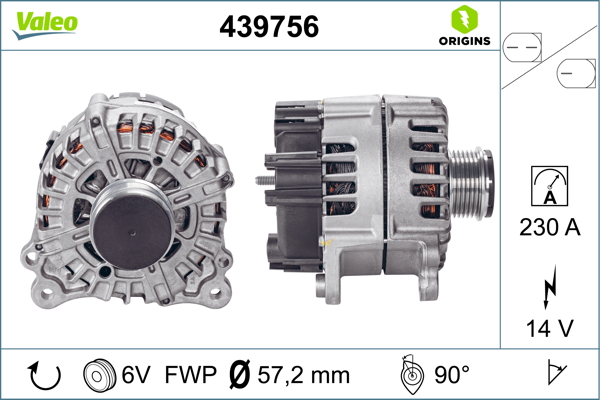 Valeo Alternator/Dynamo 439756