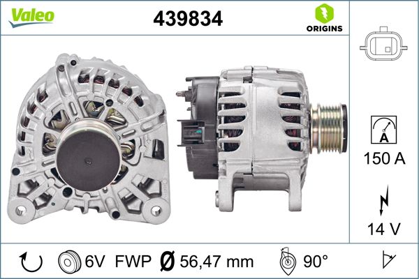 Valeo Alternator/Dynamo 439834