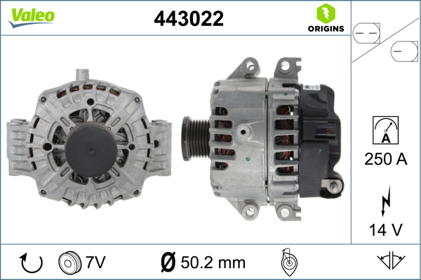 Valeo Alternator/Dynamo 443022