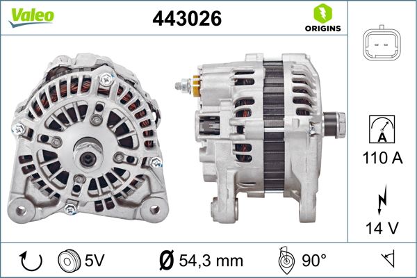 Alternator/Dynamo Valeo 443026