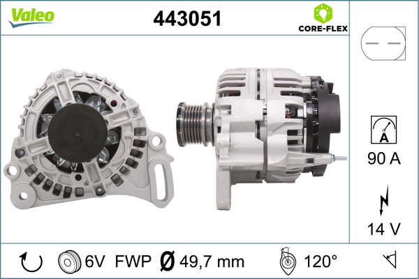 Alternator/Dynamo Valeo 443051