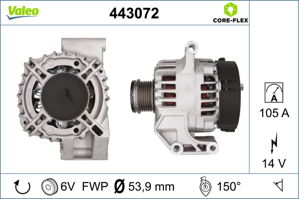 Alternator/Dynamo Valeo 443072