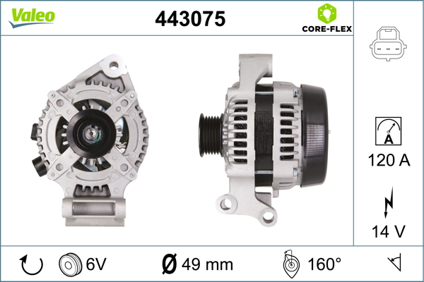 Valeo Alternator/Dynamo 443075