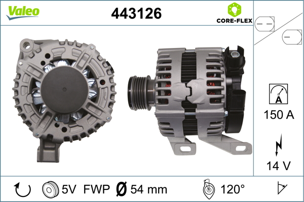 Alternator/Dynamo Valeo 443126