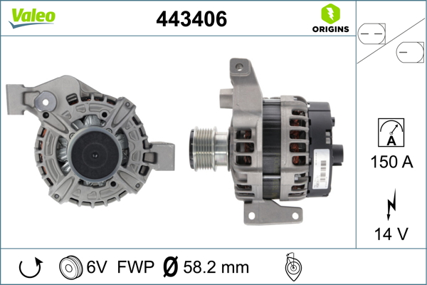 Valeo Alternator/Dynamo 443406