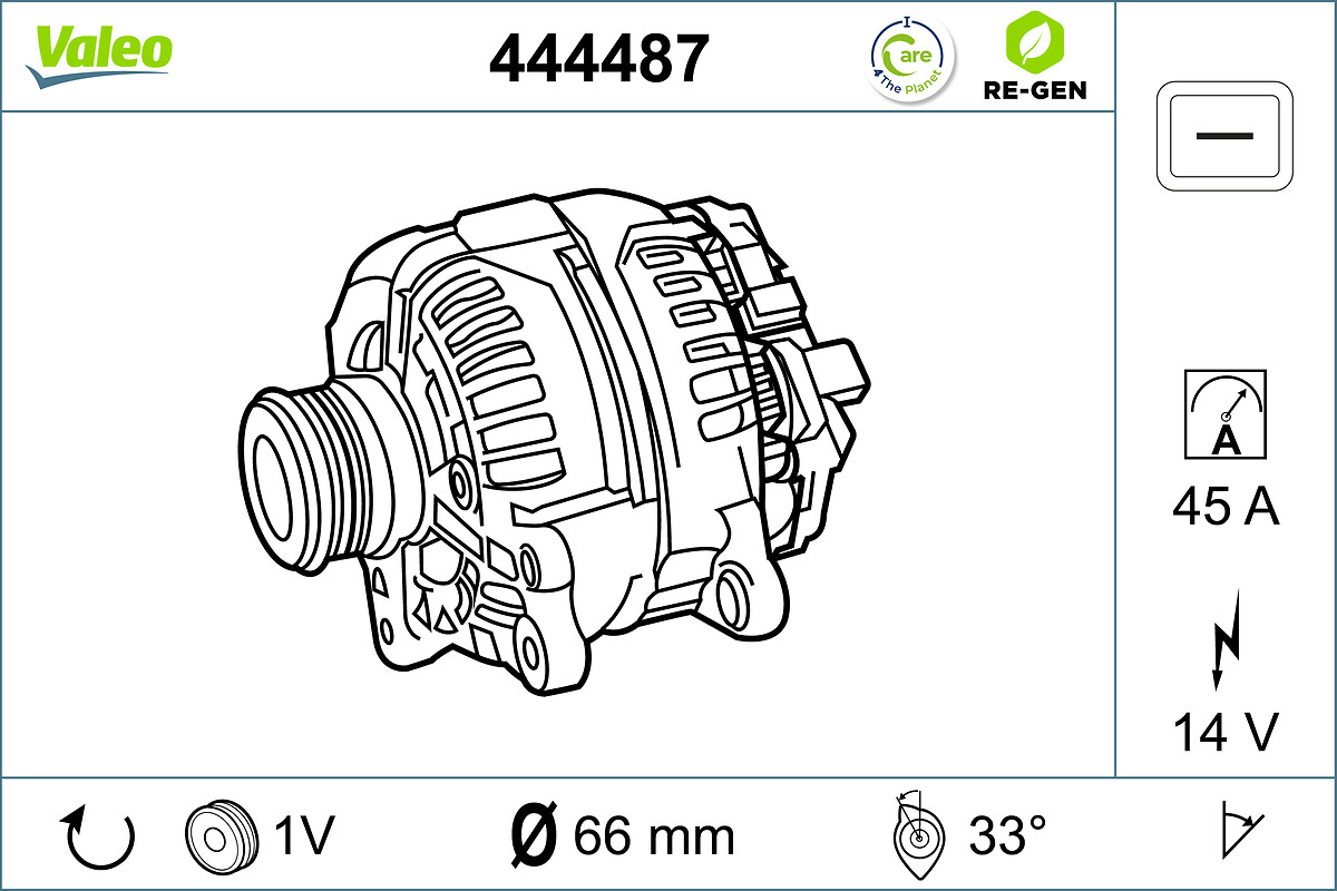 Valeo Alternator/Dynamo 444487