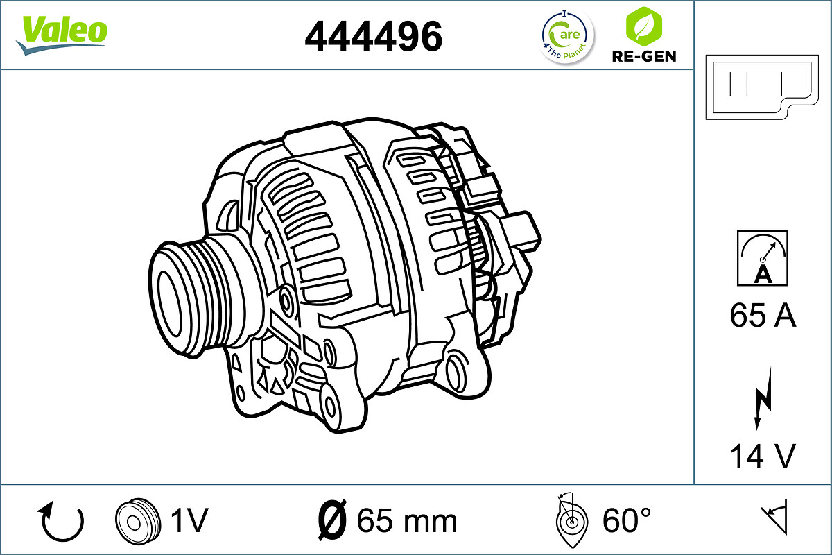 Valeo Alternator/Dynamo 444496