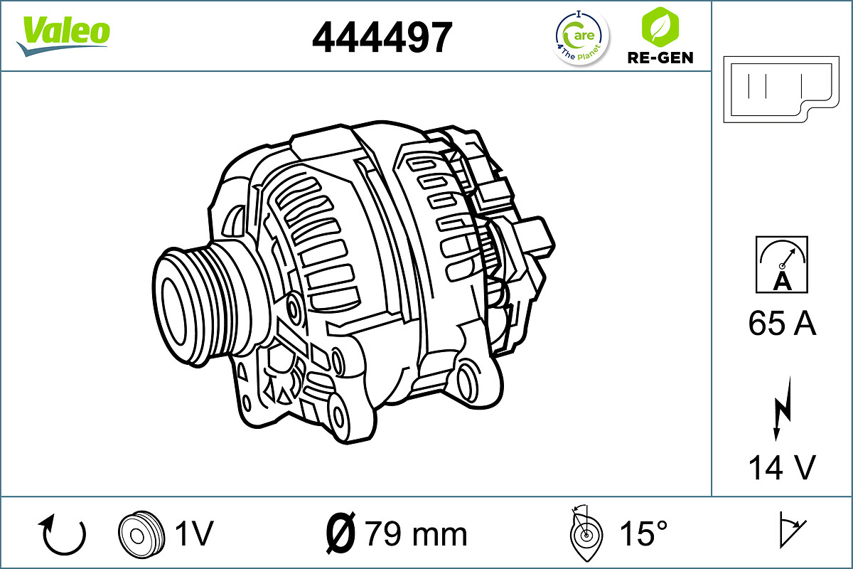 Valeo Alternator/Dynamo 444497