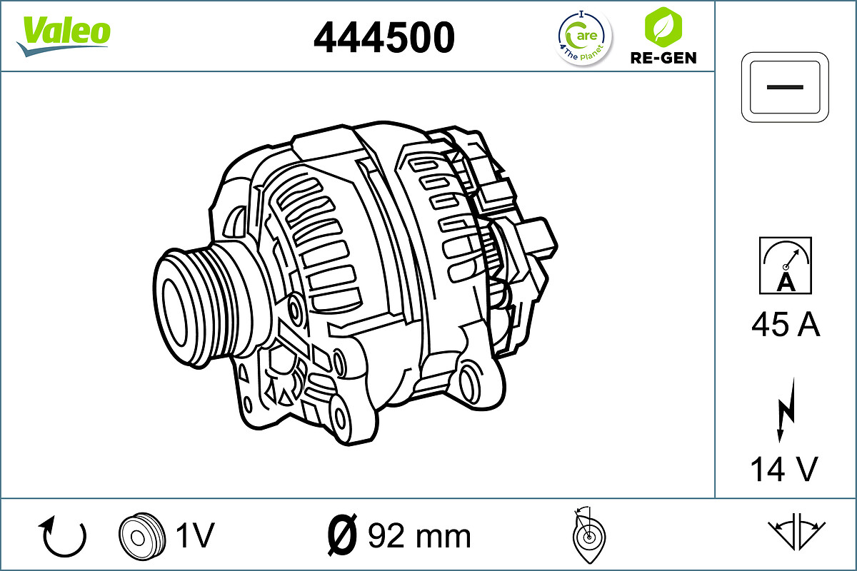 Valeo Alternator/Dynamo 444500