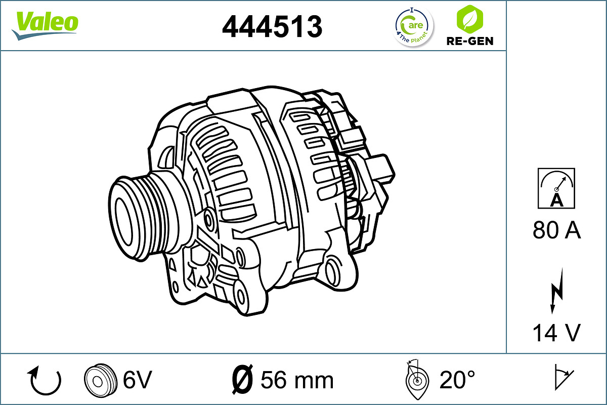 Valeo Alternator/Dynamo 444513