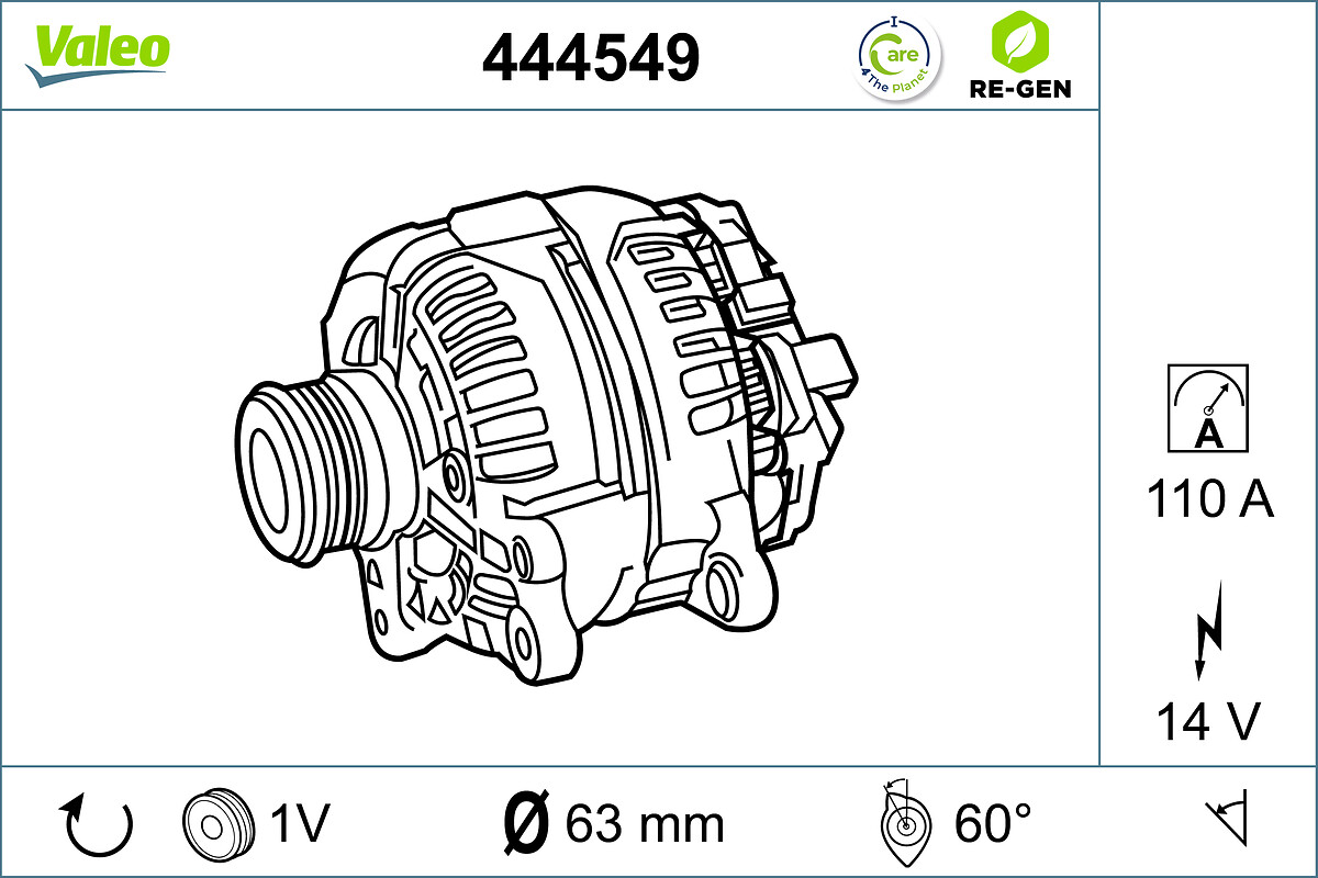 Valeo Alternator/Dynamo 444549