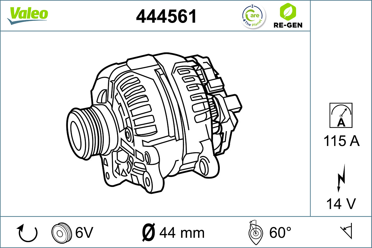 Alternator/Dynamo Valeo 444561