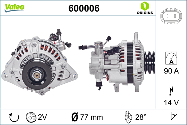 Valeo Alternator/Dynamo 600006