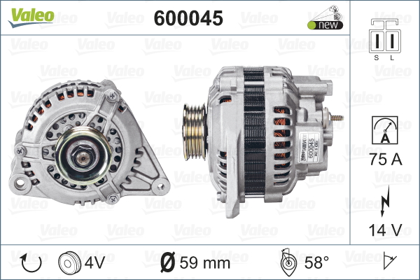 Valeo Alternator/Dynamo 600045