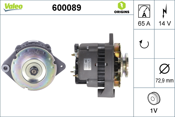 Valeo Alternator/Dynamo 600089