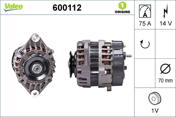 Valeo Alternator/Dynamo 600112