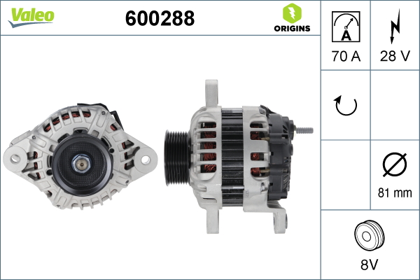 Alternator/Dynamo Valeo 600288