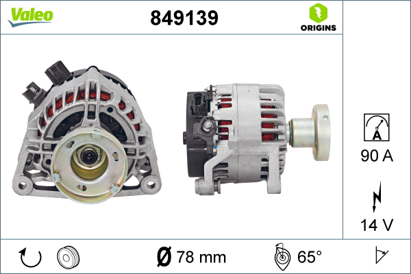 Alternator/Dynamo Valeo 849139