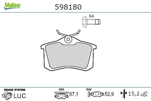 Remblokset Valeo 598180