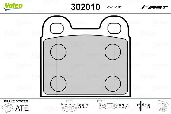 Remblokset Valeo 302010