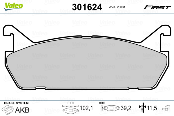 Valeo Remblokset 301624