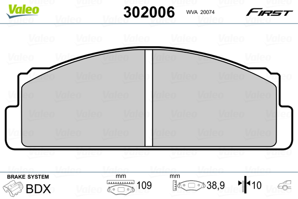 Remblokset Valeo 302006