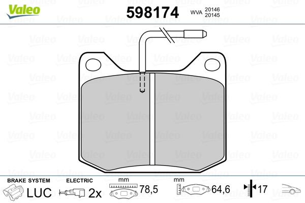 Valeo Remblokset 598174