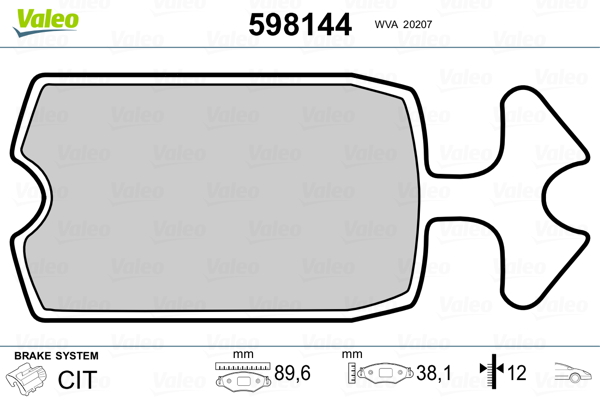 Valeo Remblokset 598144