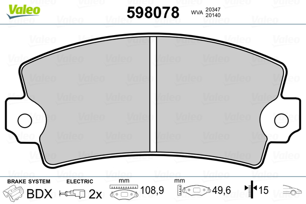 Valeo Remblokset 598078