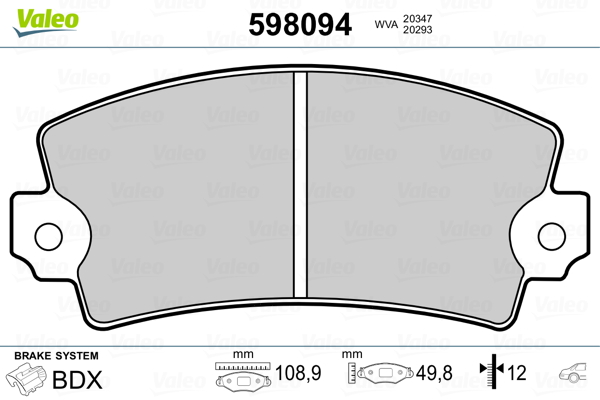 Valeo Remblokset 598094