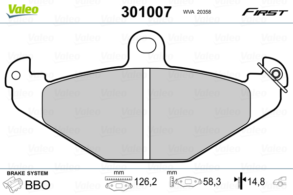 Valeo Remblokset 301007