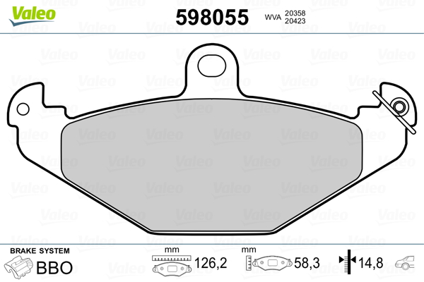 Valeo Remblokset 598055