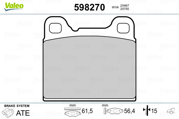 Valeo Remblokset 598270