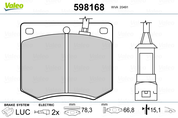 Remblokset Valeo 598168