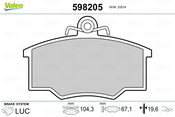 Valeo Remblokset 598205